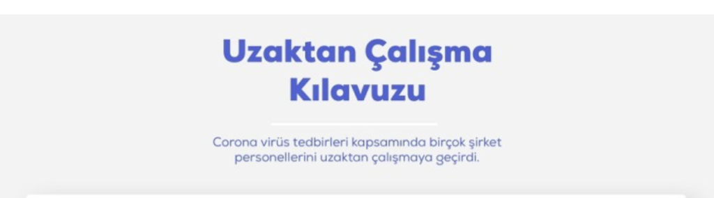 Uzaktan Çalışma Kılavuzu